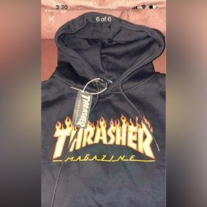 Men’s Thrasher Flame Logo Black Hoodie